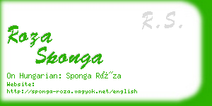 roza sponga business card